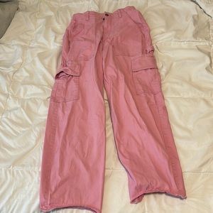 Hollister Ultra High-Rise Cargo pants in light pink